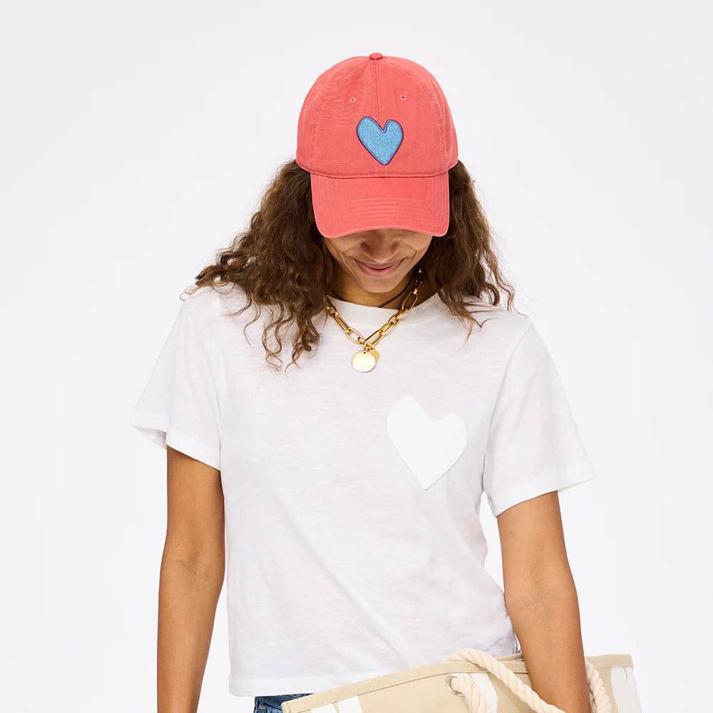 KR Imperfect Heart Hat - Poppy Red-Denim-Kerri Rosenthal-Happy on Main