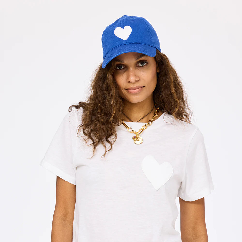 KR Imperfect Heart Hat - Bright Blue-White-Kerri Rosenthal-Happy on Main