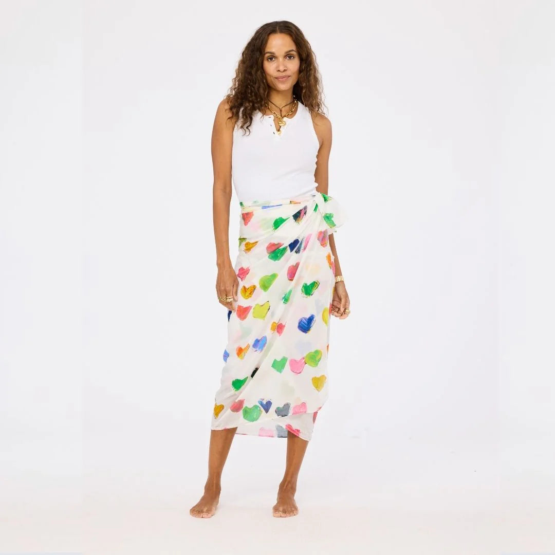 Tiny Drops of Love Sarong - Multi-Kerri Rosenthal-Happy on Main