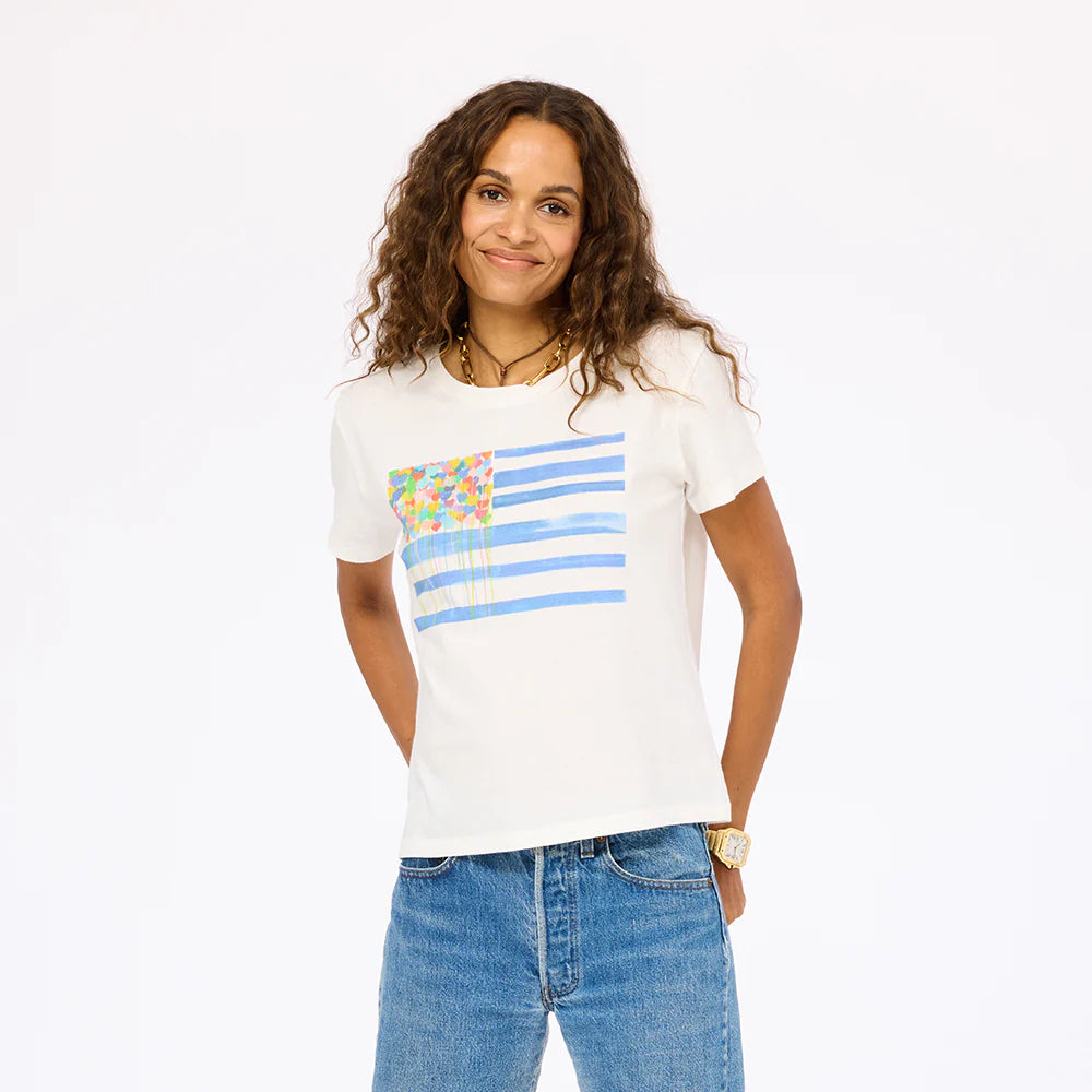 Suke U.S. of Love Tee - White-Kerri Rosenthal-Happy on Main