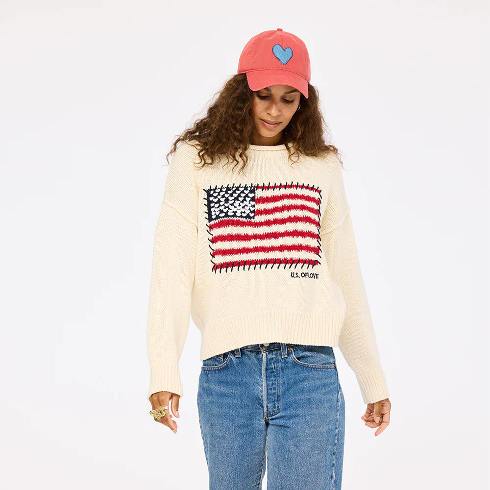 SoulCycle x KR Roll Neck U.S. of Love Sweater-Kerri Rosenthal-Happy on Main