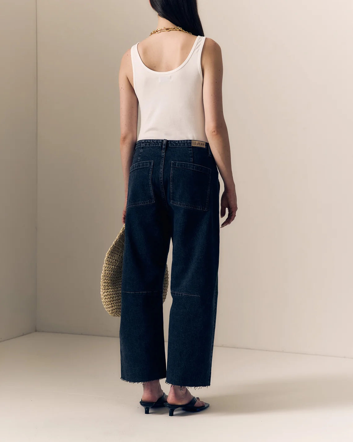 Petite Utility Soft Barrel Raw - Fade to Black-LE JEAN-Happy on Main