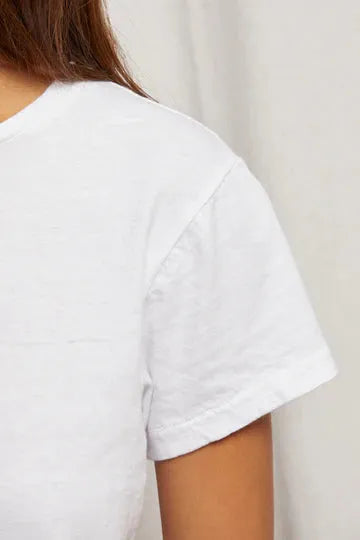 Lisa Recycle Cotton Slim Crew Tee-Basic Tanks + Tees-Happy on Main
