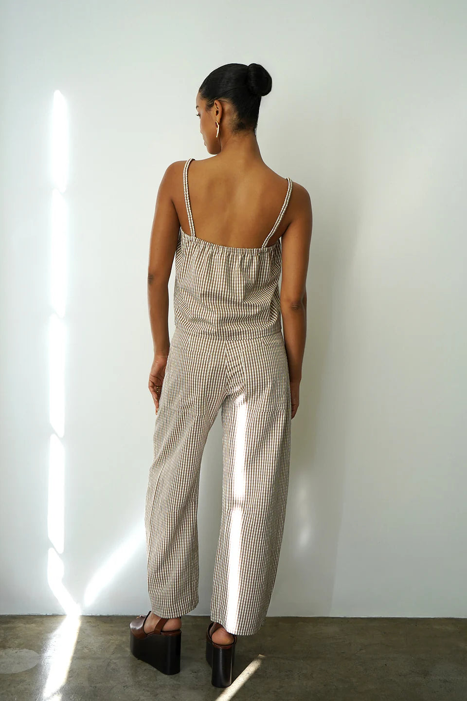 Cross Creek Check Pant - Brown-LNA-Happy on Main