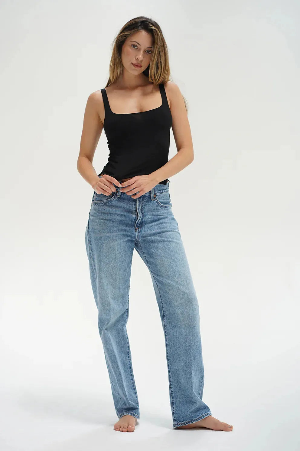 Scoop Ribbed Tank-Basic Tanks + Tees-Happy on Main