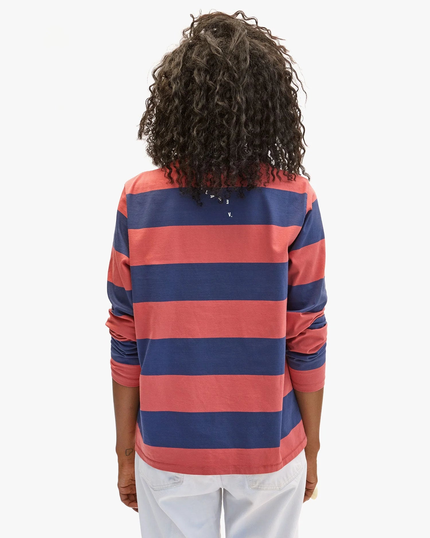Long Sleeve Tee - Vintage Poppy/Navy-Clare V.-Happy on Main