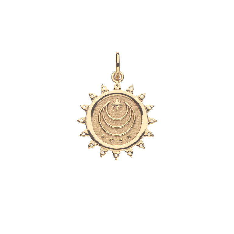 LOVE Petite Embellished Coin - 16-18" Classic Rolo Chain-Jane Win-Happy on Main