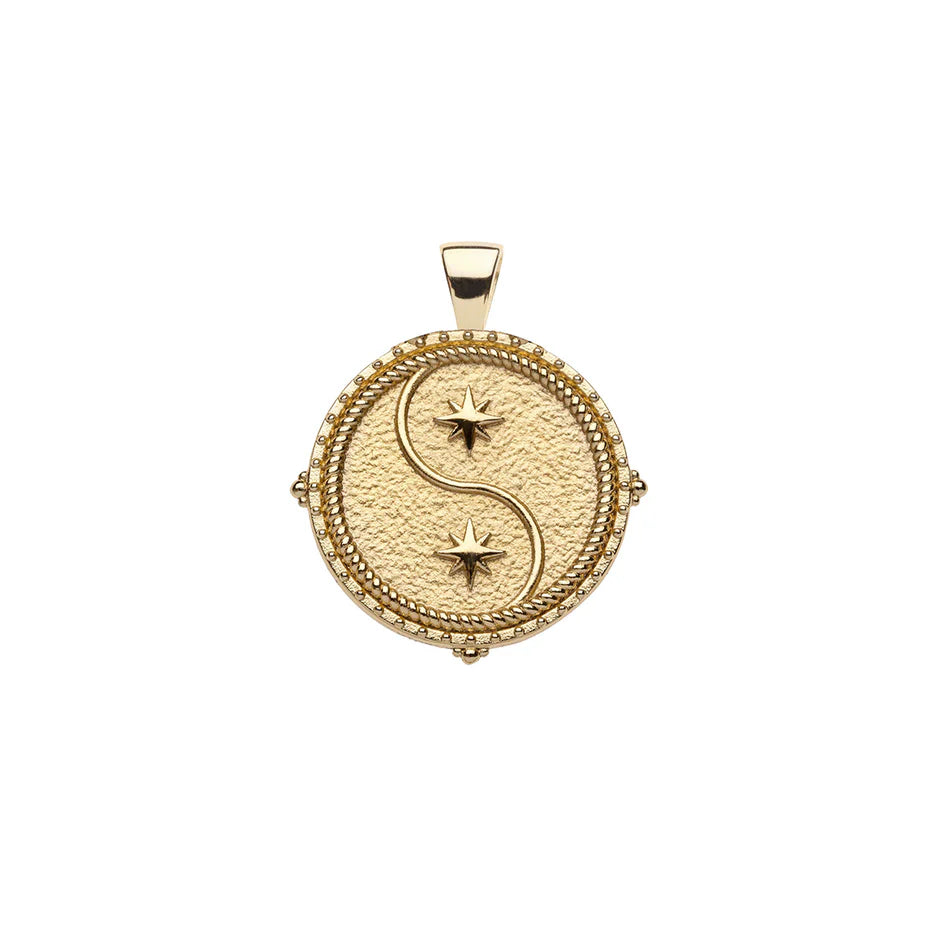 GEMINI JW Small Zodiac Pendant Coin - 16-18" Classic Rolo Chain-Jane Win-Happy on Main