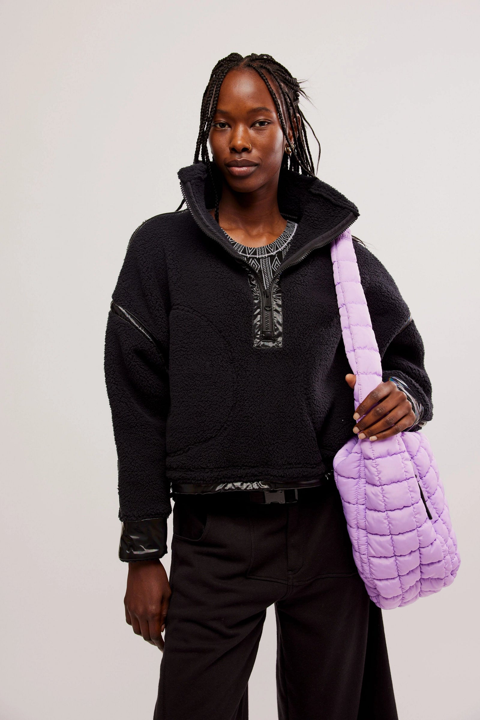 The Mountain High Shine 1/2 Zip is a cozy, half-zip pullover.