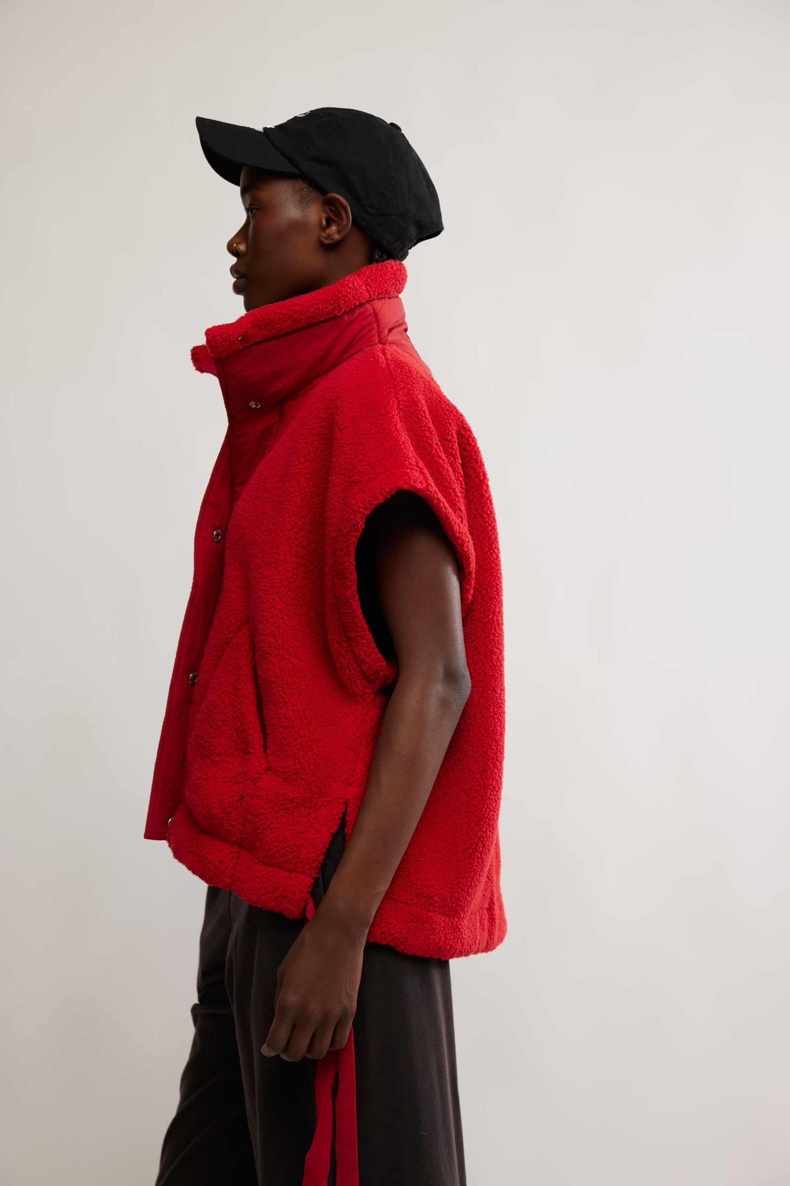 The Scout It Out Vest is a fleece vest, crafted in a relaxed silhouette.