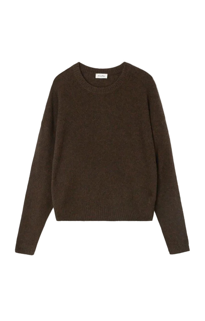 Ouity Sweater - Choco Chine-American Vintage-Happy on Main