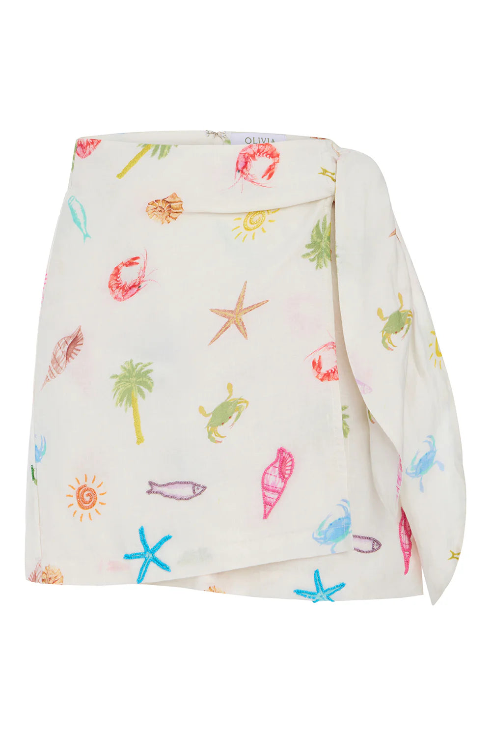 Isla Wrap Skirt - Oceano-Olivia by Livro-Happy on Main