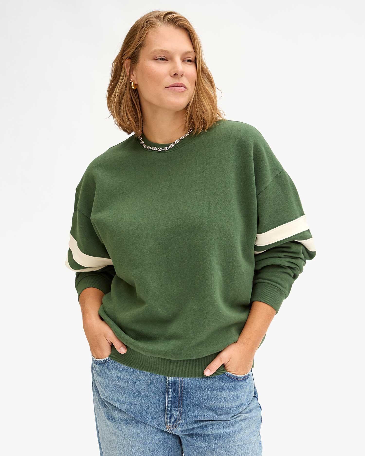 Oversized Varsity Sweatshirt-Sweatshirts-Happy on Main
