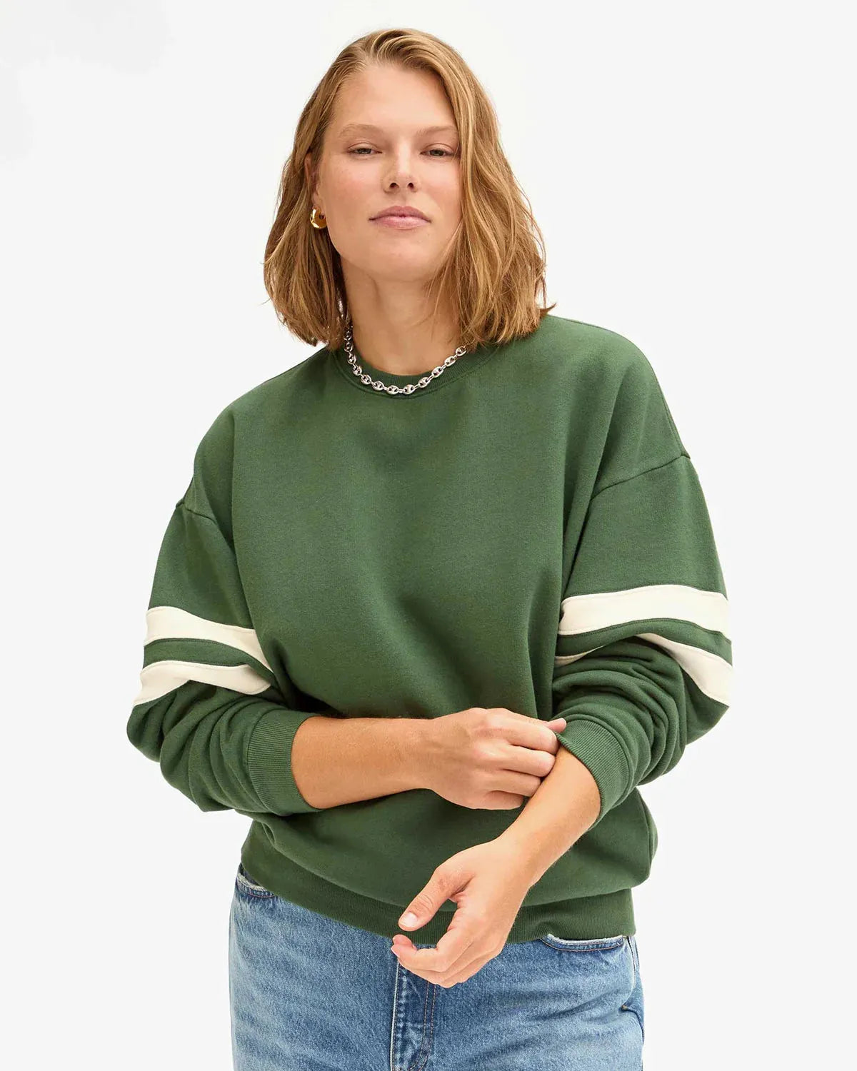 Oversized Varsity Sweatshirt-Sweatshirts-Happy on Main