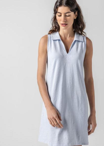 Sleeveless Collared Dress-Casual Dresses-Happy on Main