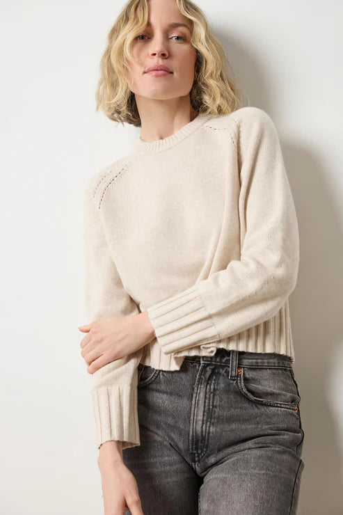 Saddle Sleeve Crewneck Sweater-Lilla P-Happy on Main