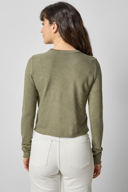 Long Sleeve Bias Cut Crewneck - Matcha-Lilla P-Happy on Main