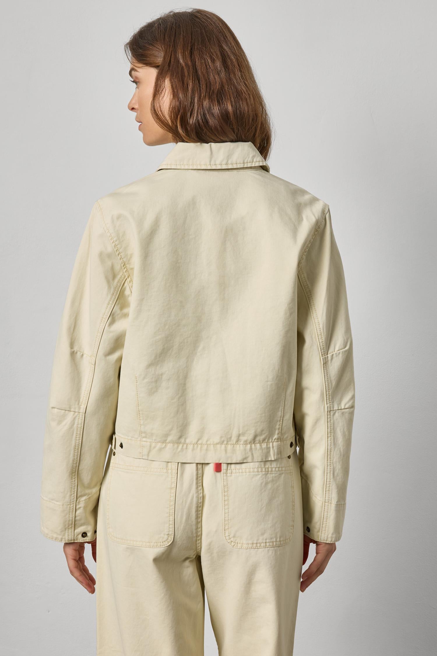 Twill Utility Jacket - Parchment-Lilla P-Happy on Main
