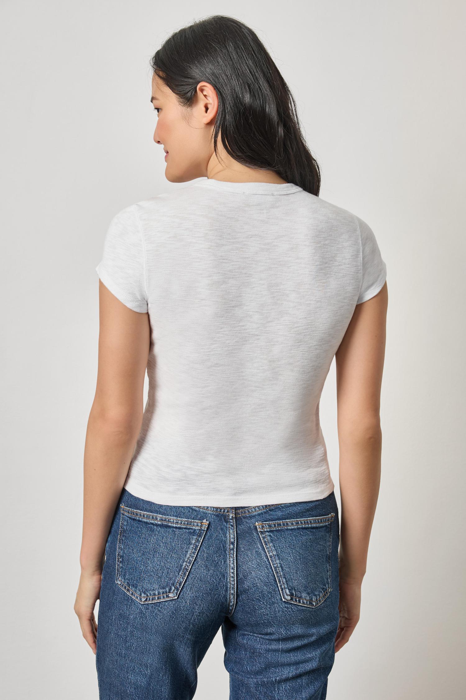 Ribbed Slub Crewneck - White-Lilla P-Happy on Main