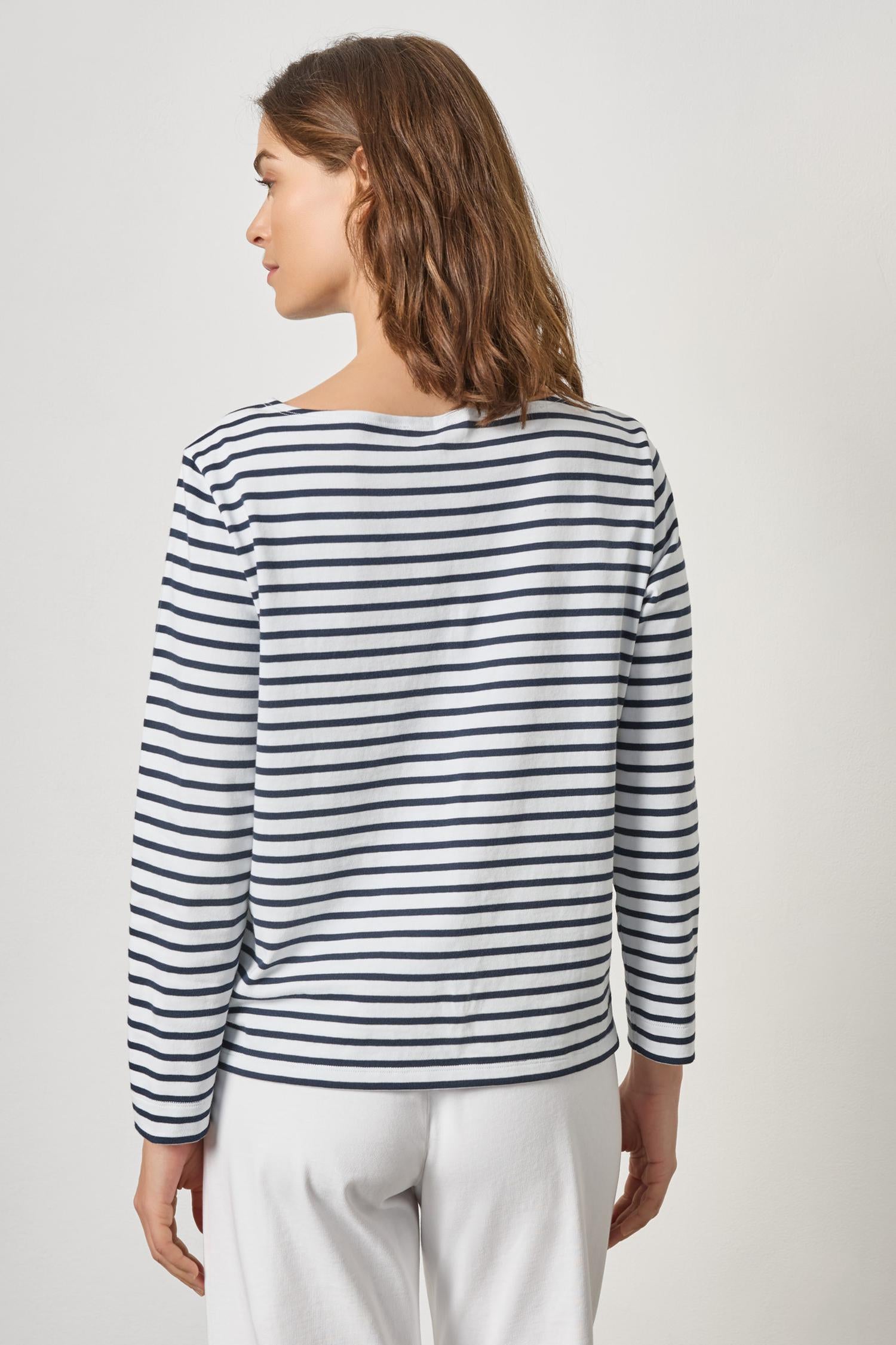 Easy Boatneck - Navy Stripe-Lilla P-Happy on Main