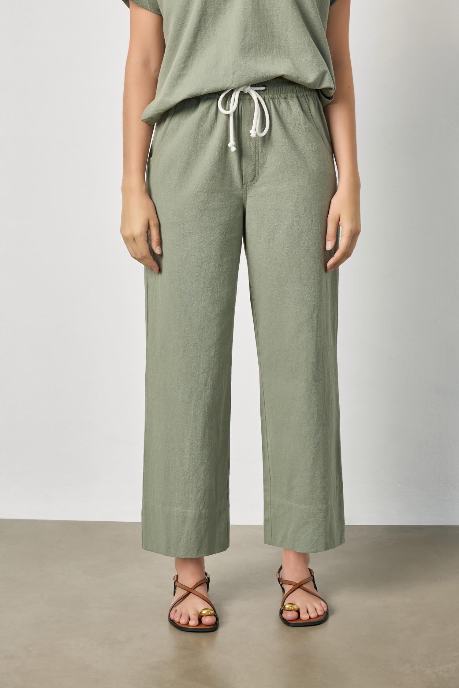 Wide Leg Summer Pant - Sage-Lilla P-Happy on Main