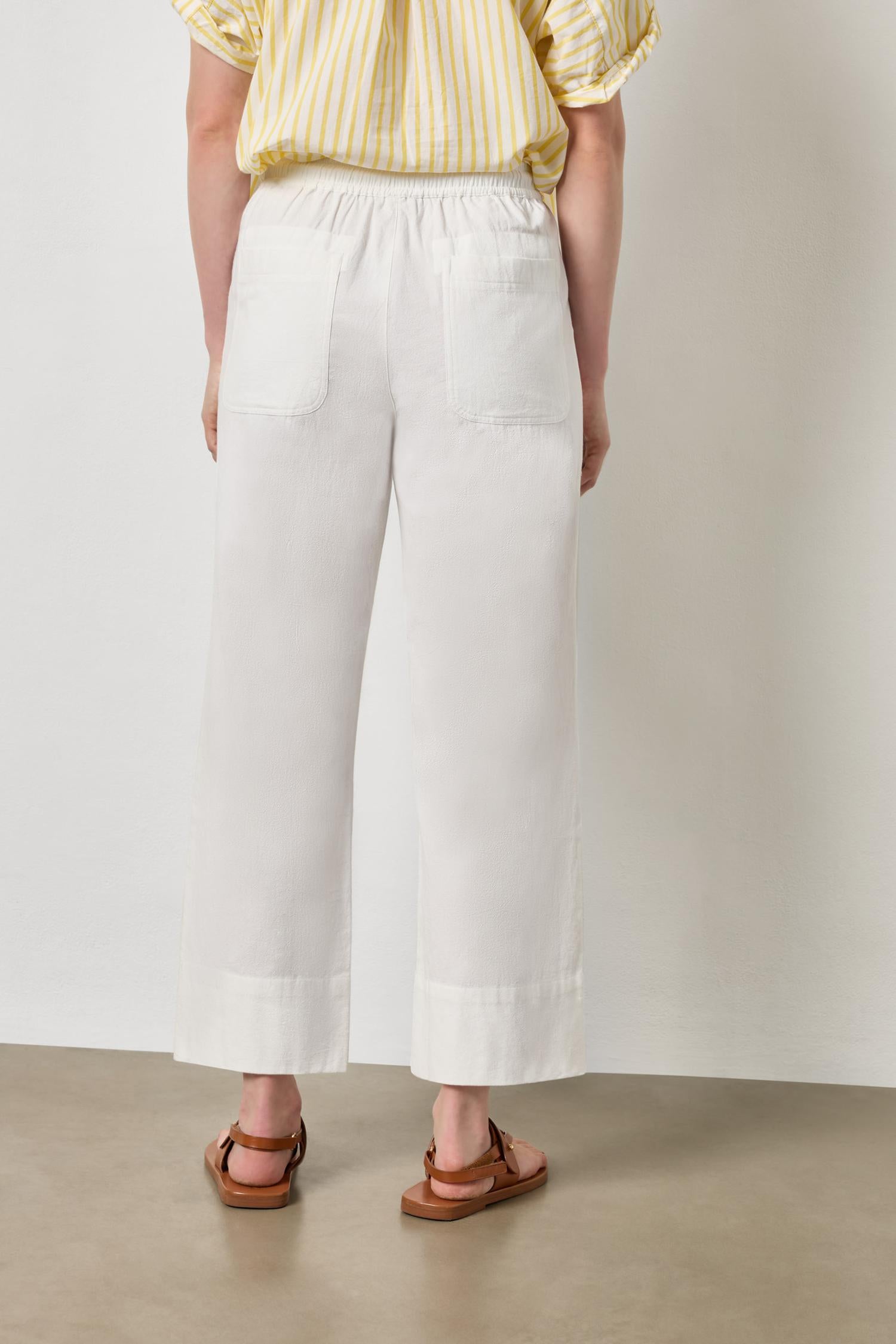 Wide Leg Summer Pant - White-Lilla P-Happy on Main