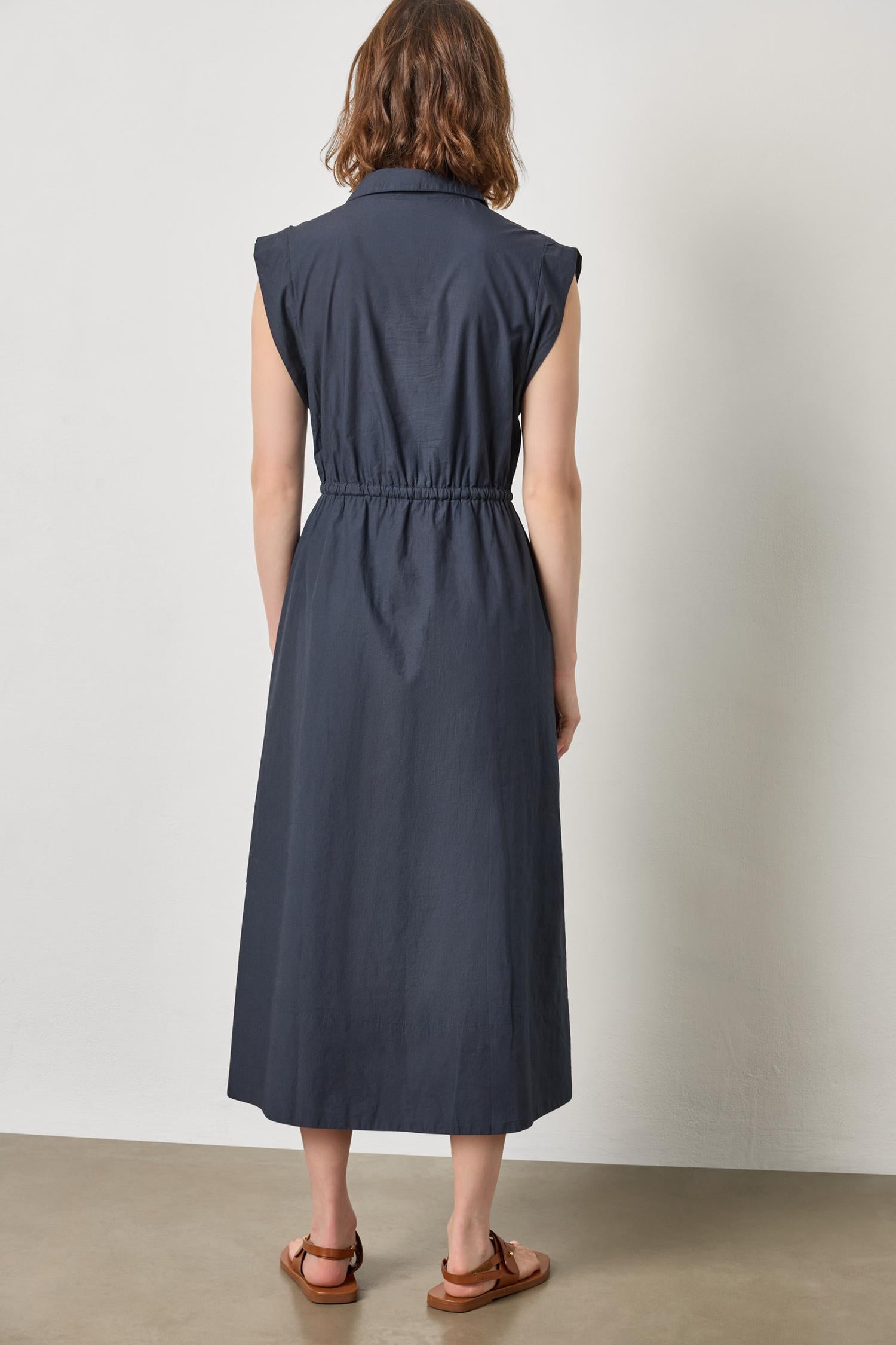 Gusset Sleeve Maxi Dress - Navy-Lilla P-Happy on Main