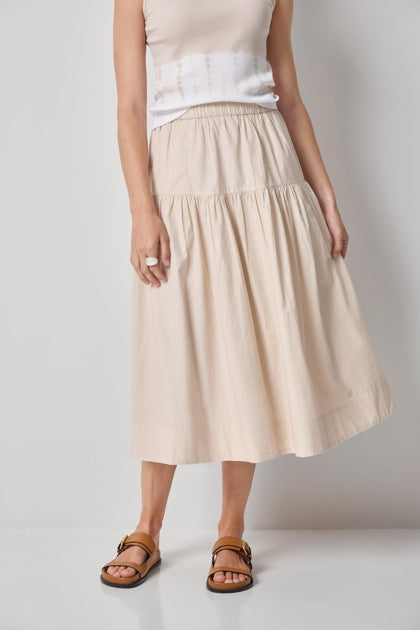 Poplin Yoke Skirt - Bamboo-Lilla P-Happy on Main