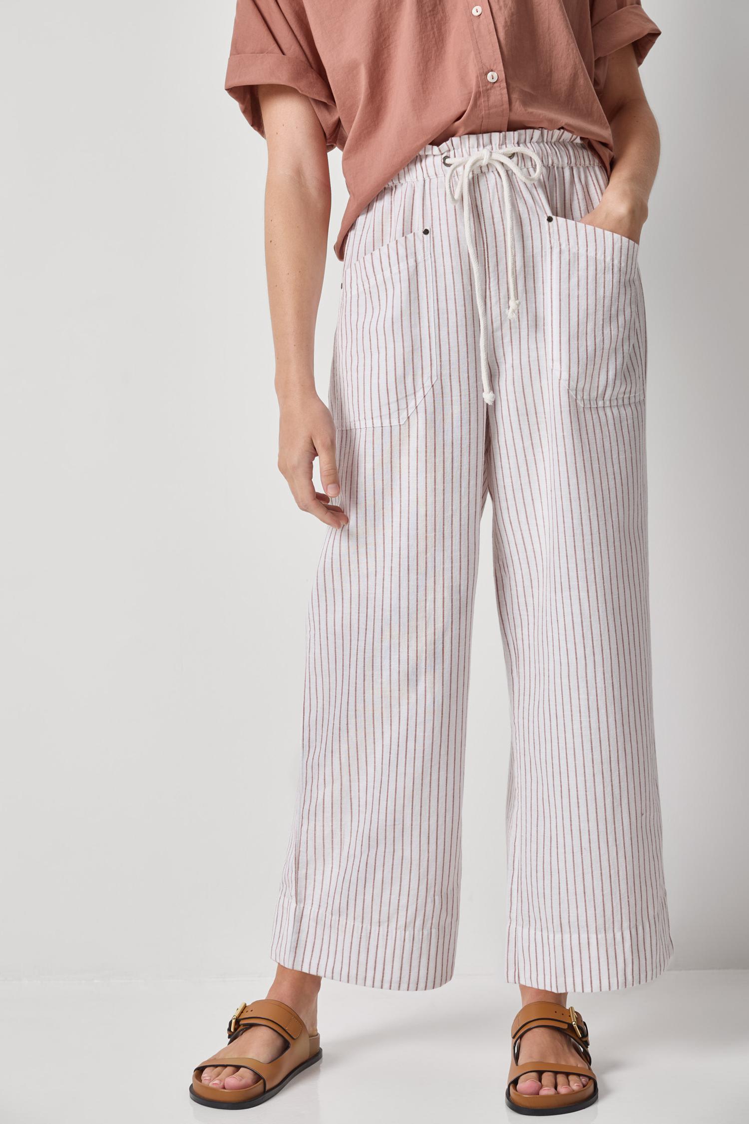 Striped Pant - Bark Stripe-Lilla P-Happy on Main