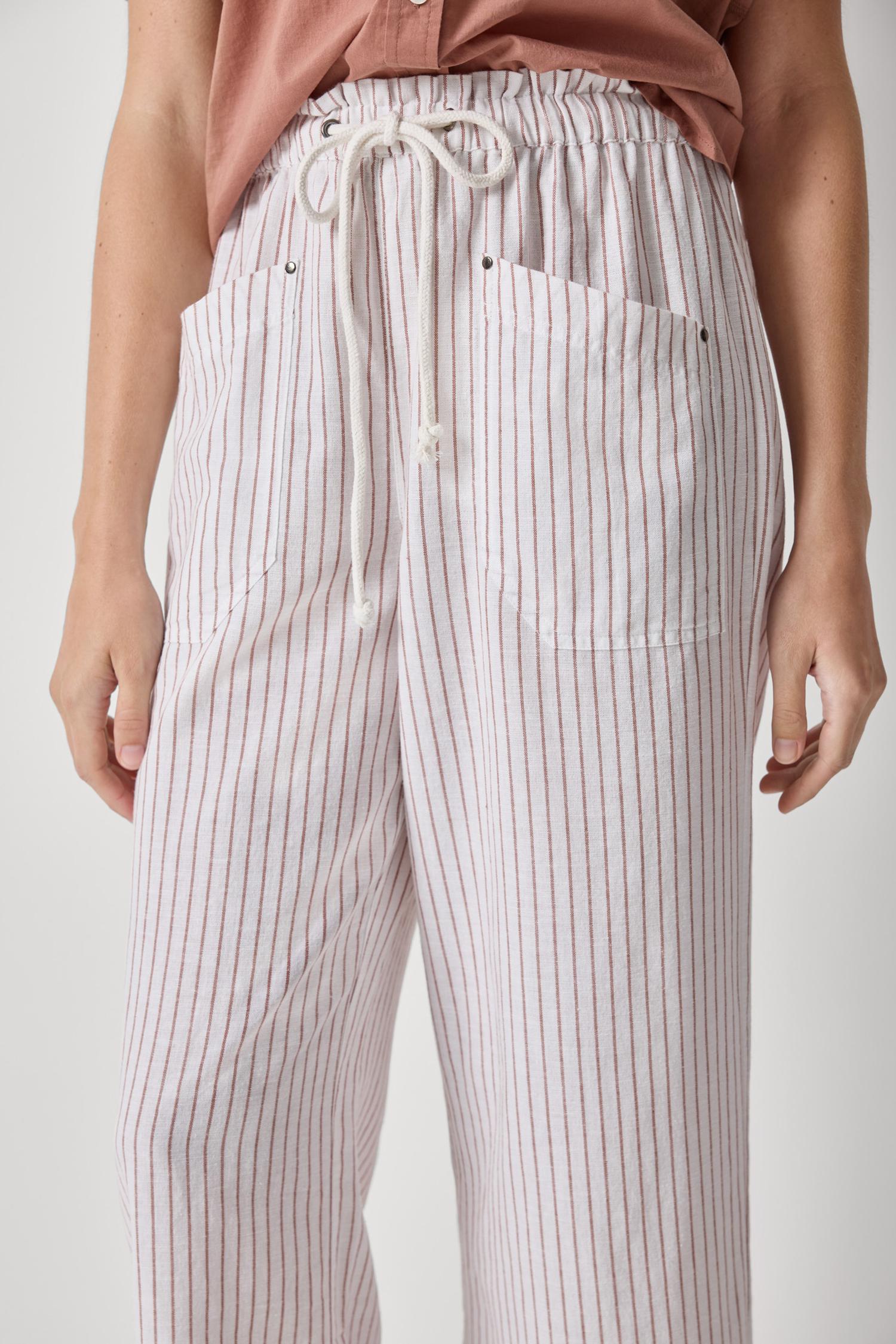 Striped Pant - Bark Stripe-Lilla P-Happy on Main