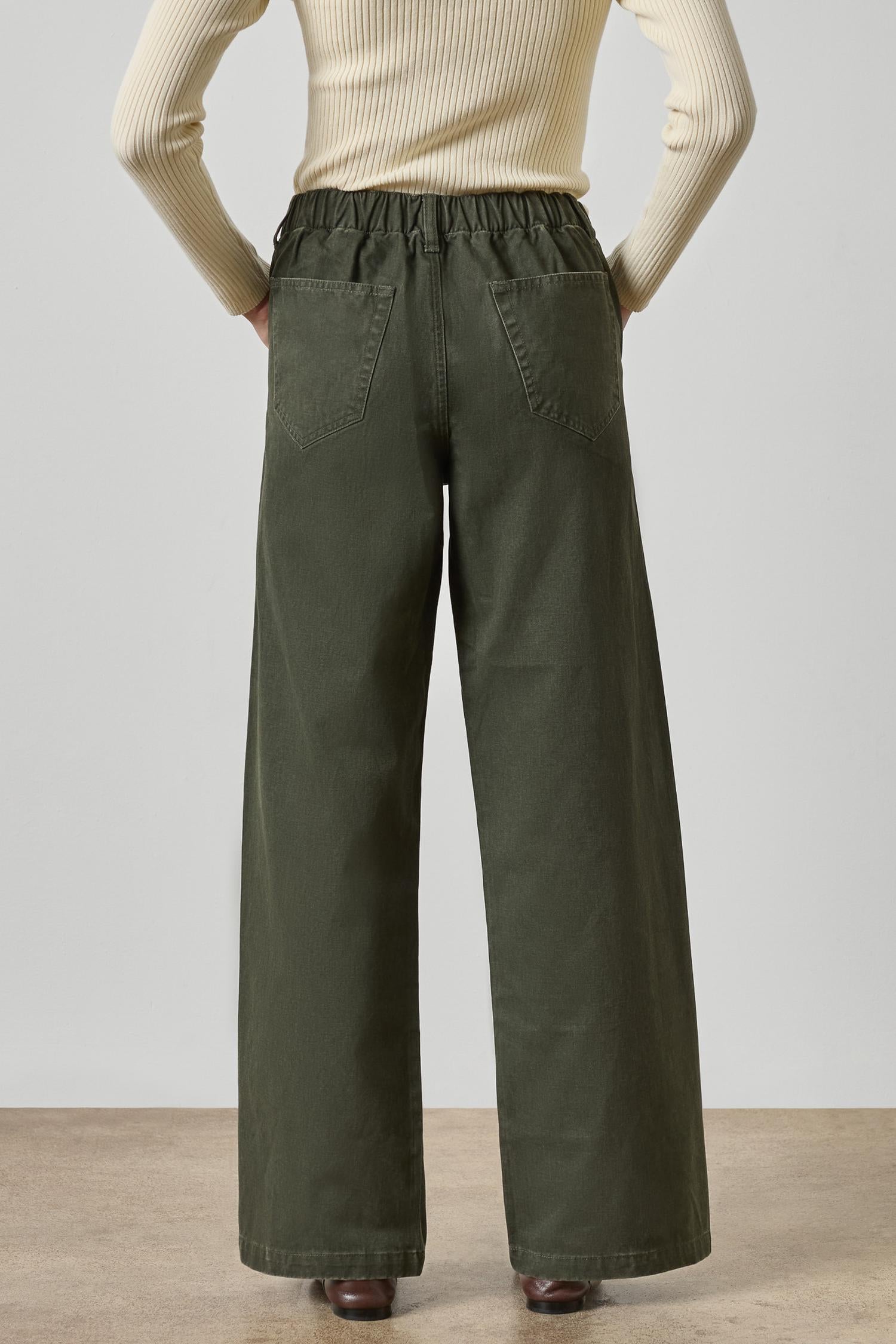 Washed Twill Pant - Juniper-Lilla P-Happy on Main