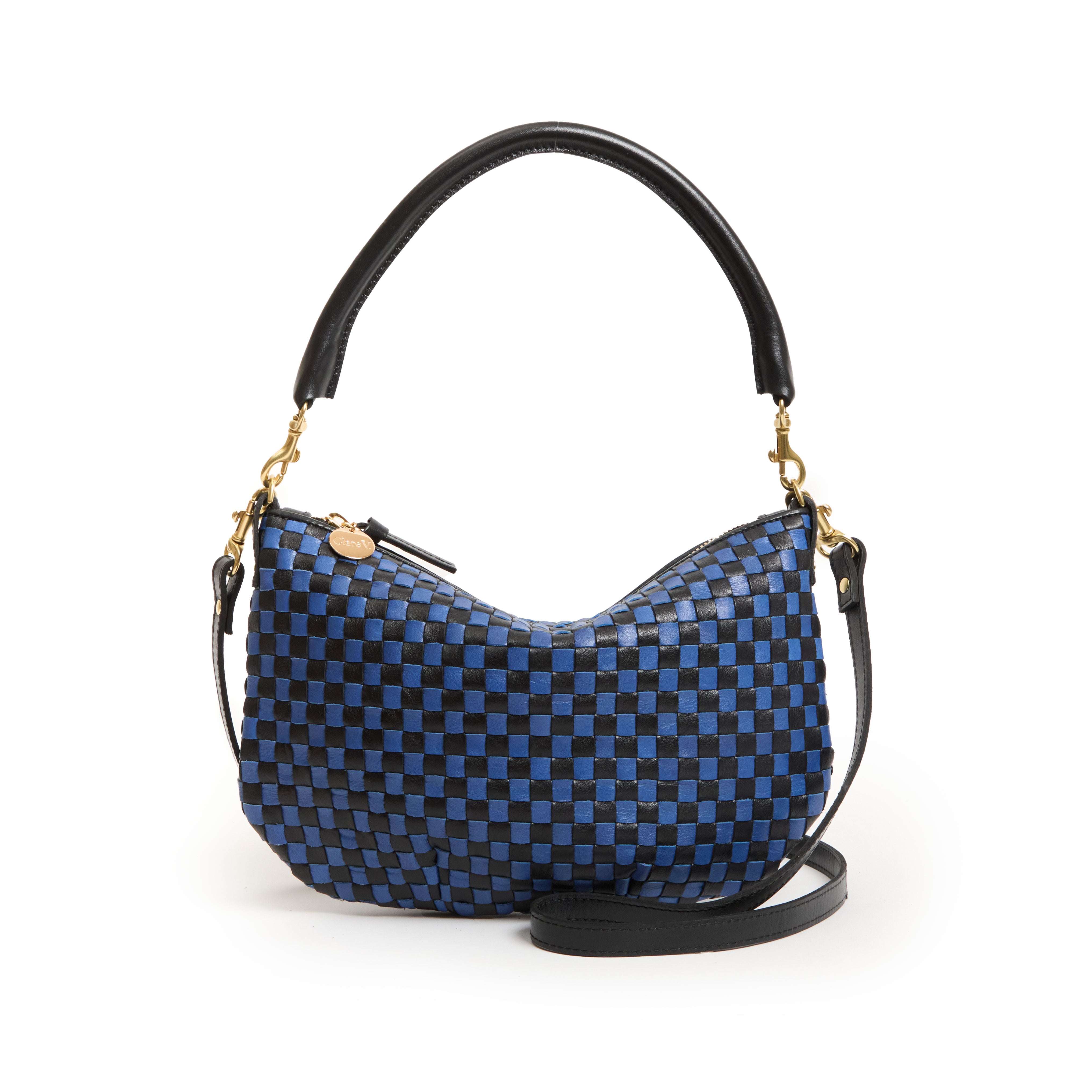 Petit Moyen Messenger - Woven Checker-Handbags-Happy on Main