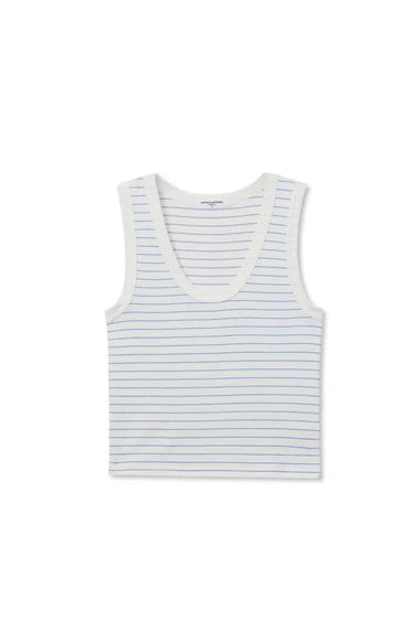 Kendra Brushed Sweater Tank Top - Pacific Stripe-perfectwhitetee-Happy on Main