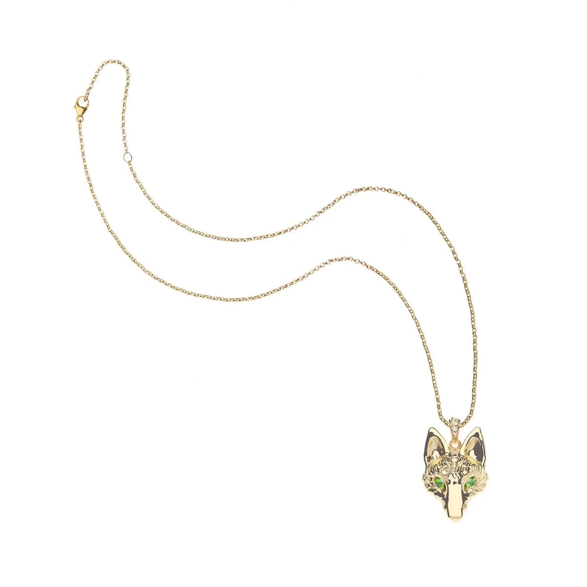PROTECT Fox Head Charm Pendant - 16-18" Classic Rolo Chain-Jane Win-Happy on Main