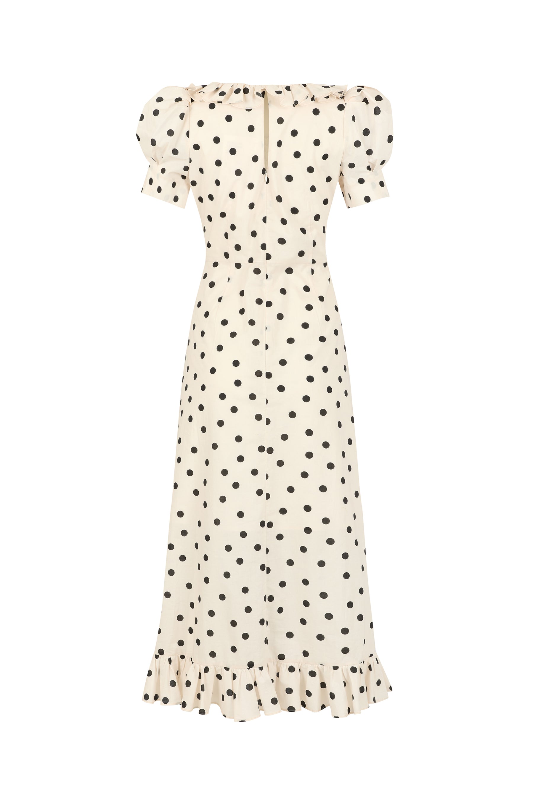 Beatrice Dress - White Polka-Queens of Archive-Happy on Main
