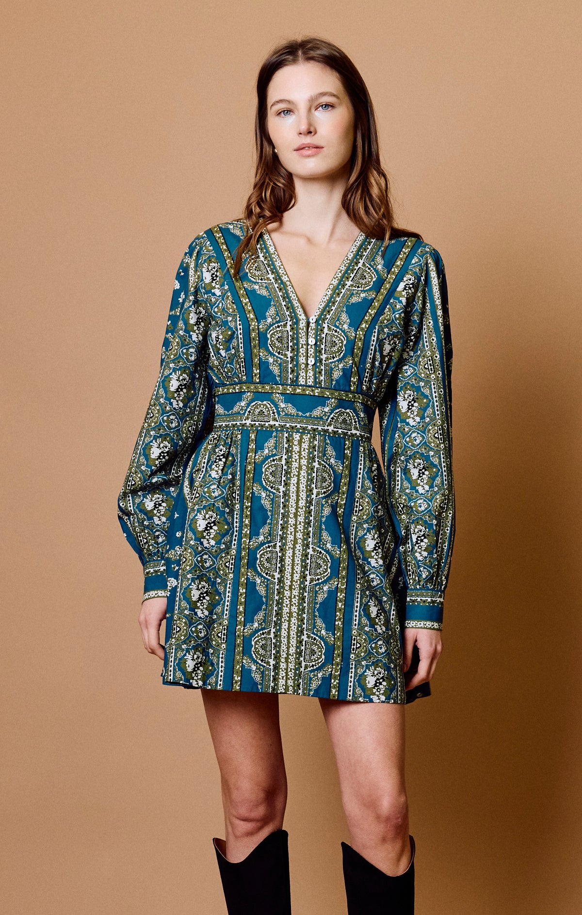 Rosalind Mini Dress - Fioren Print-Cleobella-Happy on Main