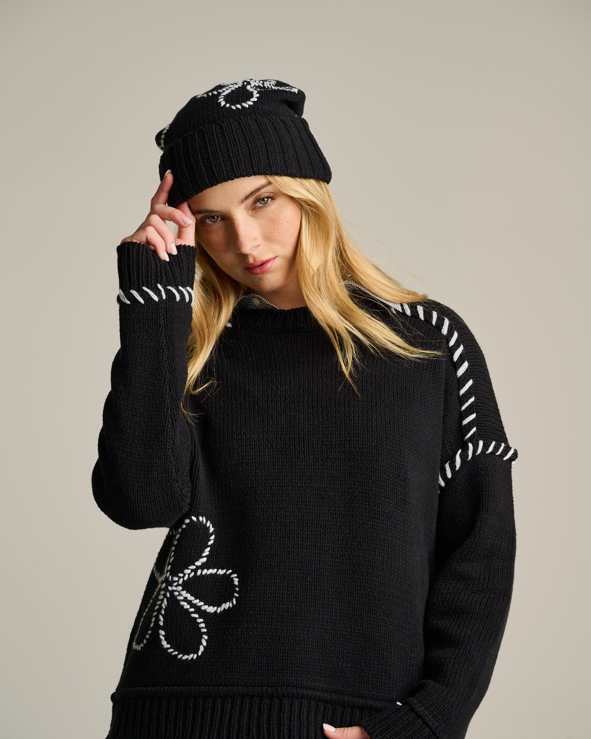 In Bloom Hat - Black-Lisa Todd-Happy on Main