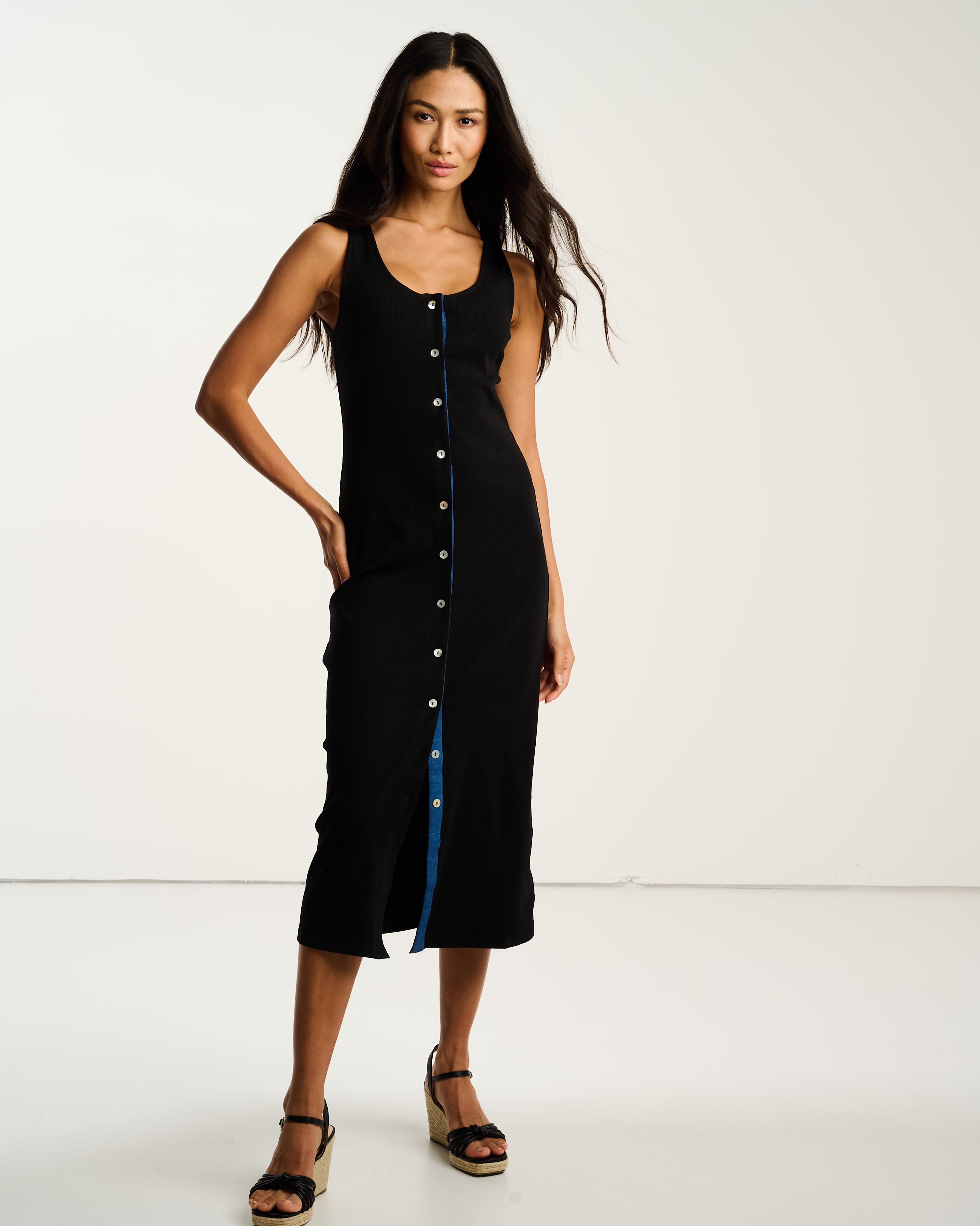 PURE RIB DRESS - BLACK-Lisa Todd-Happy on Main
