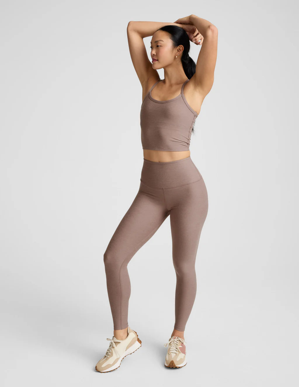 Spacedye Caught in the Midi HW Legging - Rosey Taupe Heather-Beyond Yoga-Happy on Main