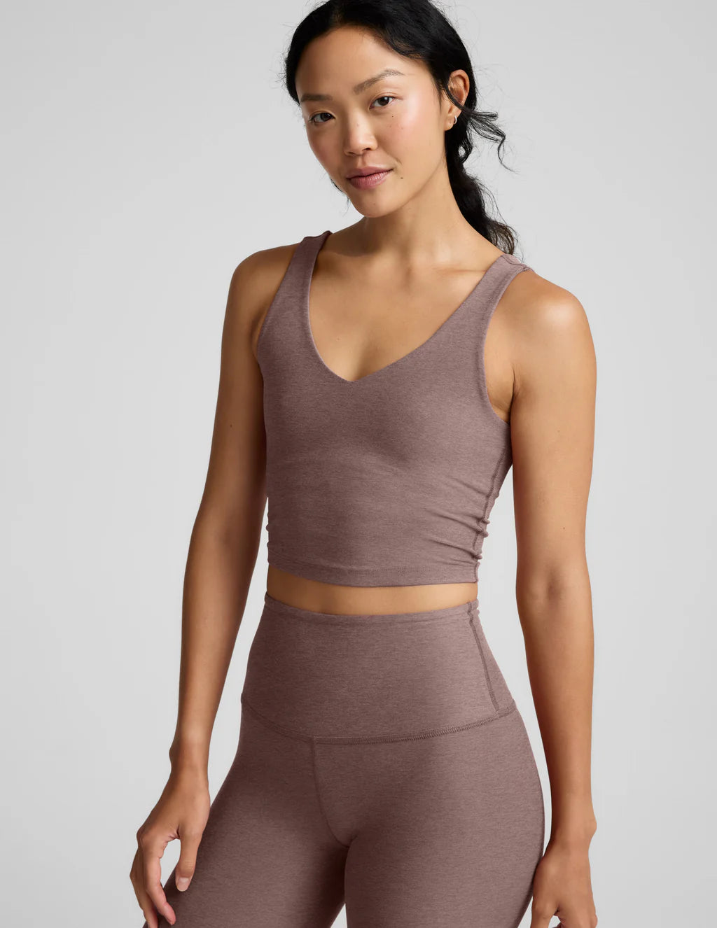 Spacedye Good Day Cropped Tank - Rosey Taupe Heather-Beyond Yoga-Happy on Main