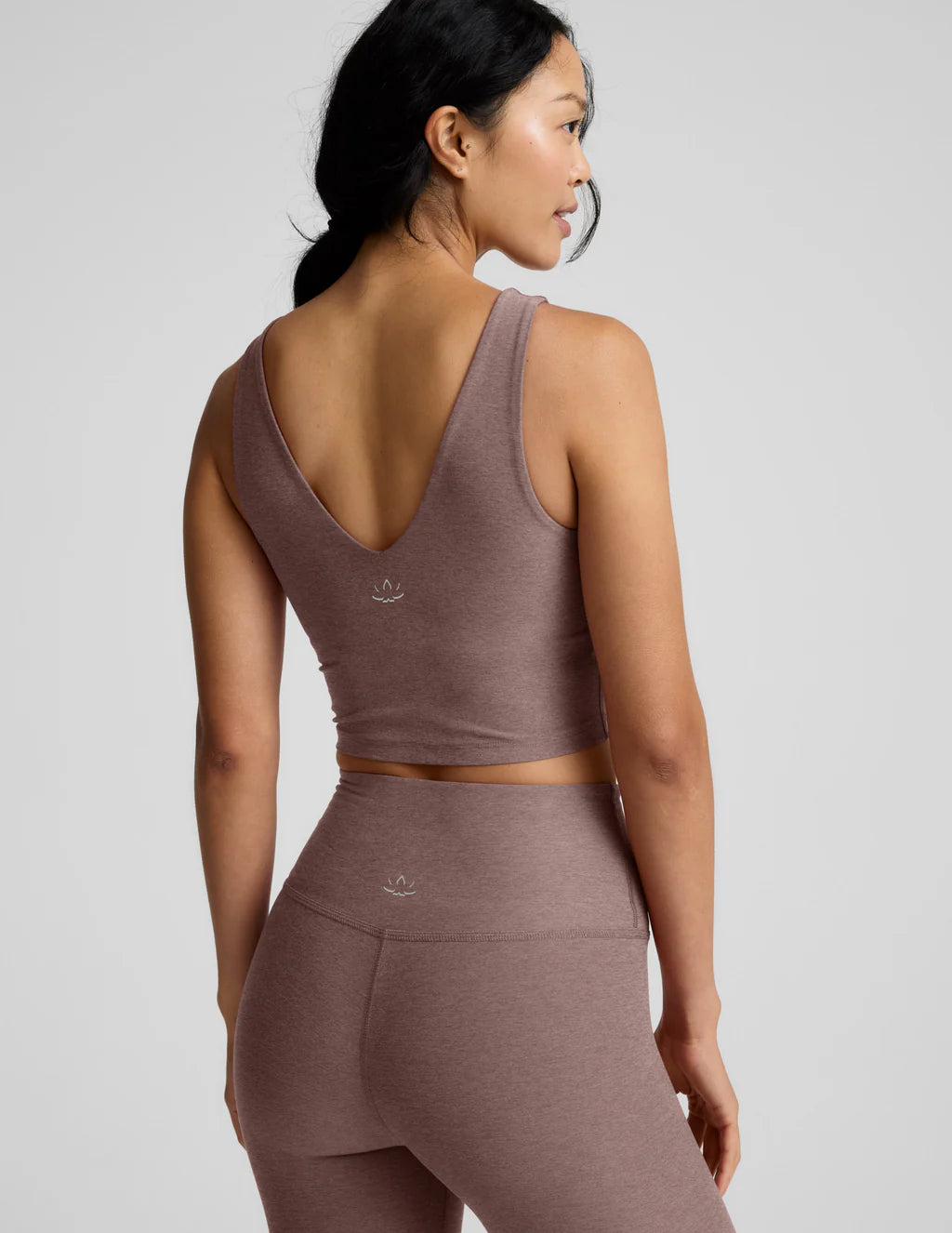 Spacedye Good Day Cropped Tank - Rosey Taupe Heather-Beyond Yoga-Happy on Main