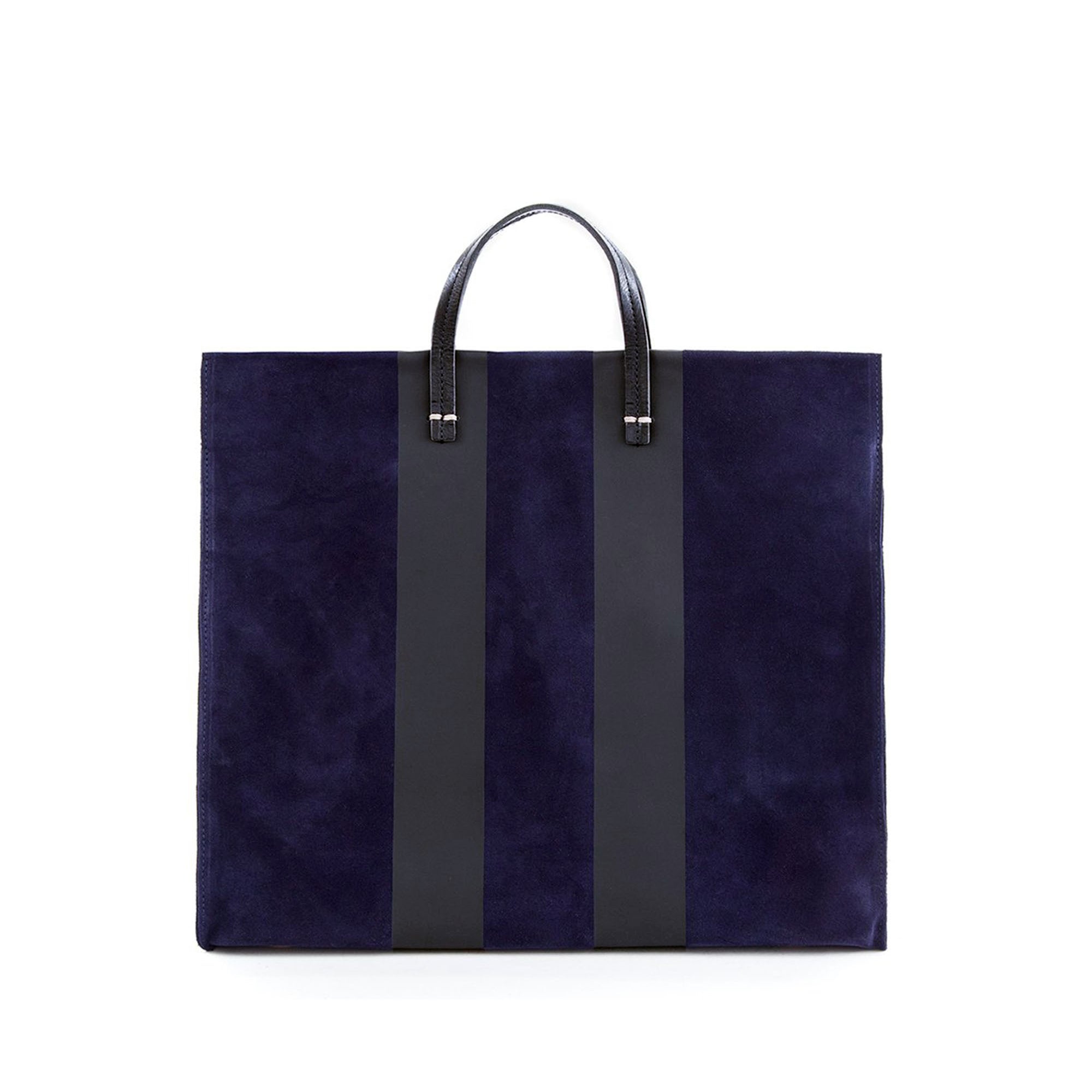 Simple Tote - Suede W/ Racing Stripes-Handbags-Happy on Main