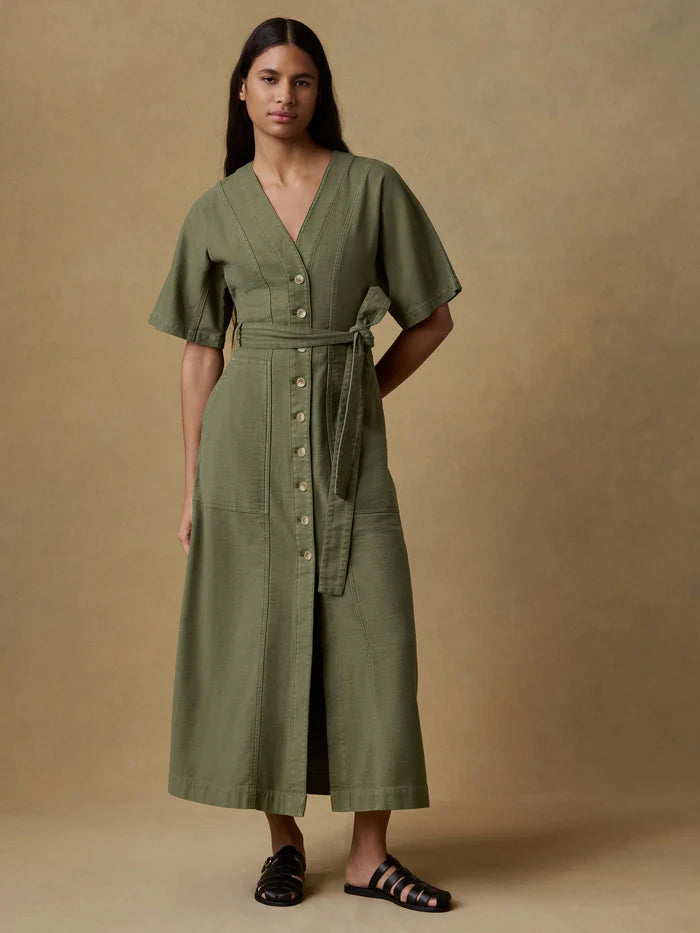Soft Stretch Camille Dress - Moss-Faherty-Happy on Main