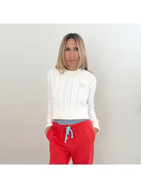 Dune Sweater - White-Kerri Rosenthal-Happy on Main