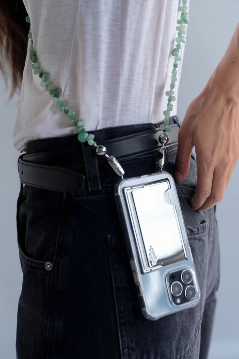 Faceted Gemstone Crossbody - Aventurine-Ossa-Happy on Main