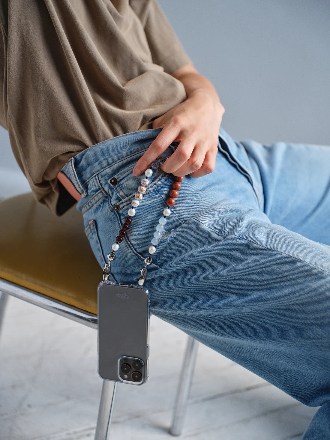 Stone and Pearl Wristlet-Ossa-Happy on Main
