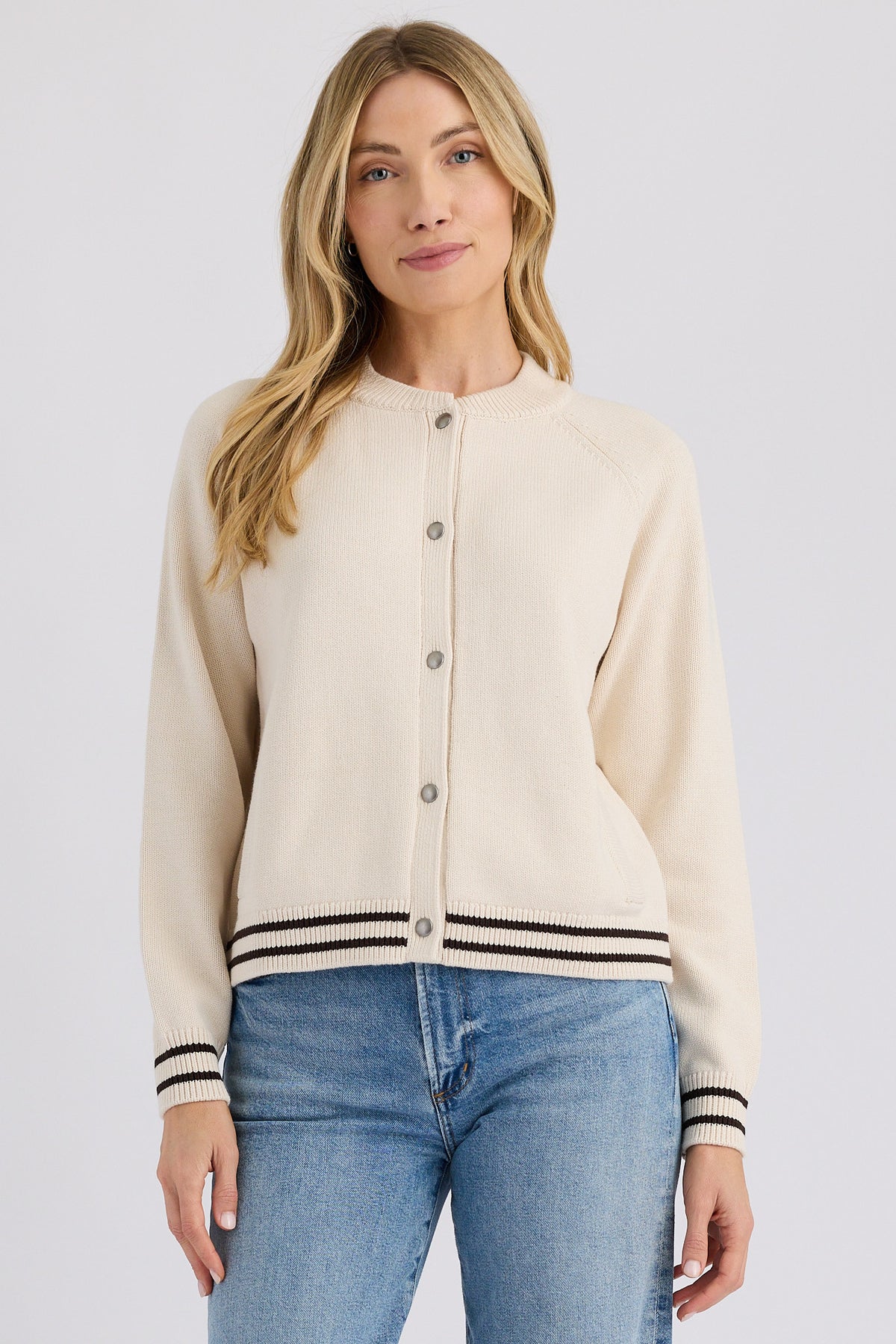 Frankie Jacket - Cream Combo-Stitches + Stripes-Happy on Main