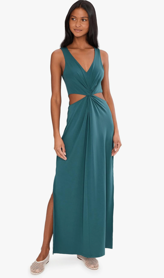 Maxi Around The World Front Twist Dress-Beyond Yoga-Happy on Main