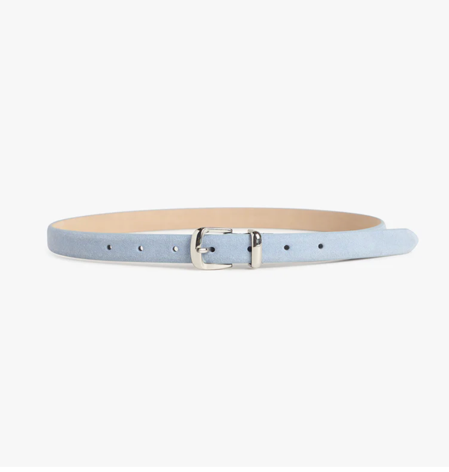 The Dottie Belt - Soft Blue/Polished Nickel-Favorite Daughter-Happy on Main
