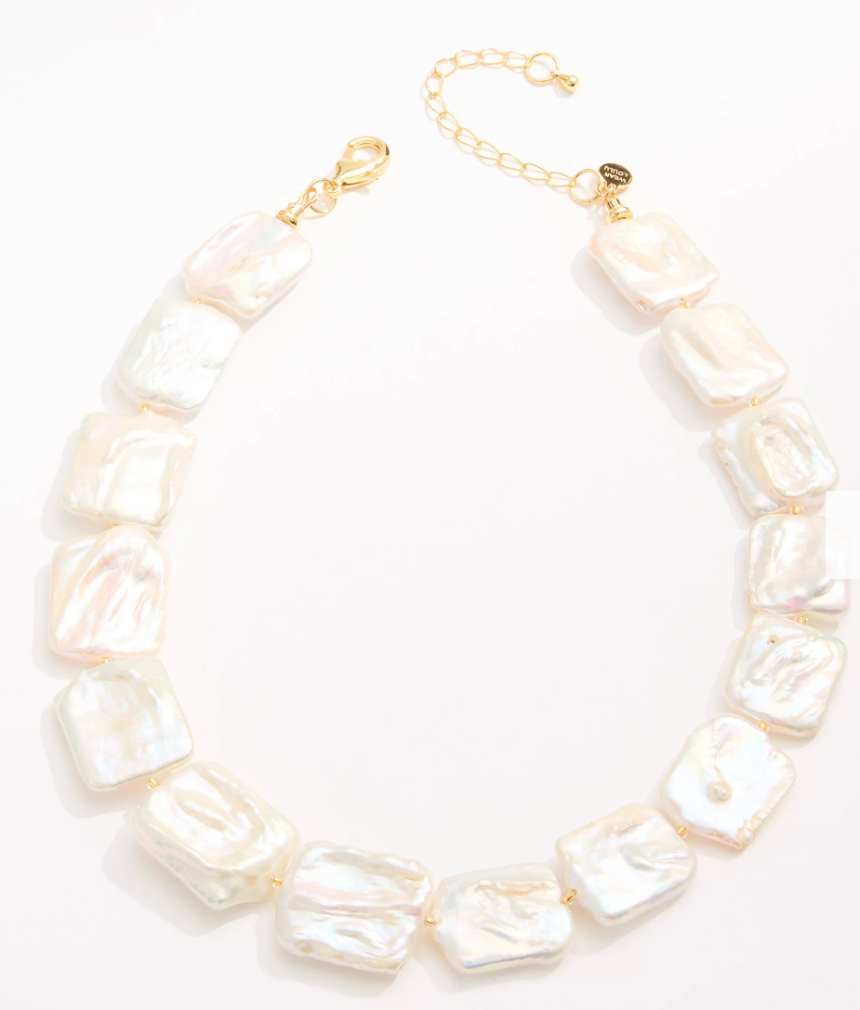 Comporta Pearl Necklace - Square-Wear Loulu X Happy on Main-Happy on Main